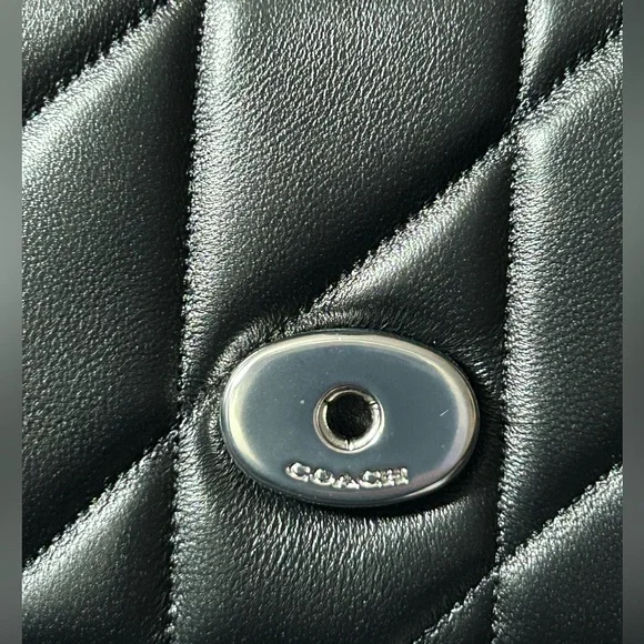 COACH Tabby 19 Quilted Nappa Leather Chain Crossbody/Wristlet w/Dust Bag - Picture 6 of 11